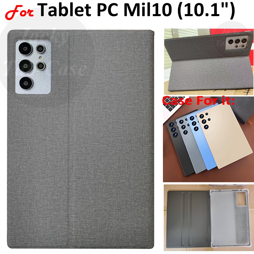 Capa Flip Stand Cinza Para Tablet PC Mil10 10.1 "/Milli 10 5G 10.1 Polegadas