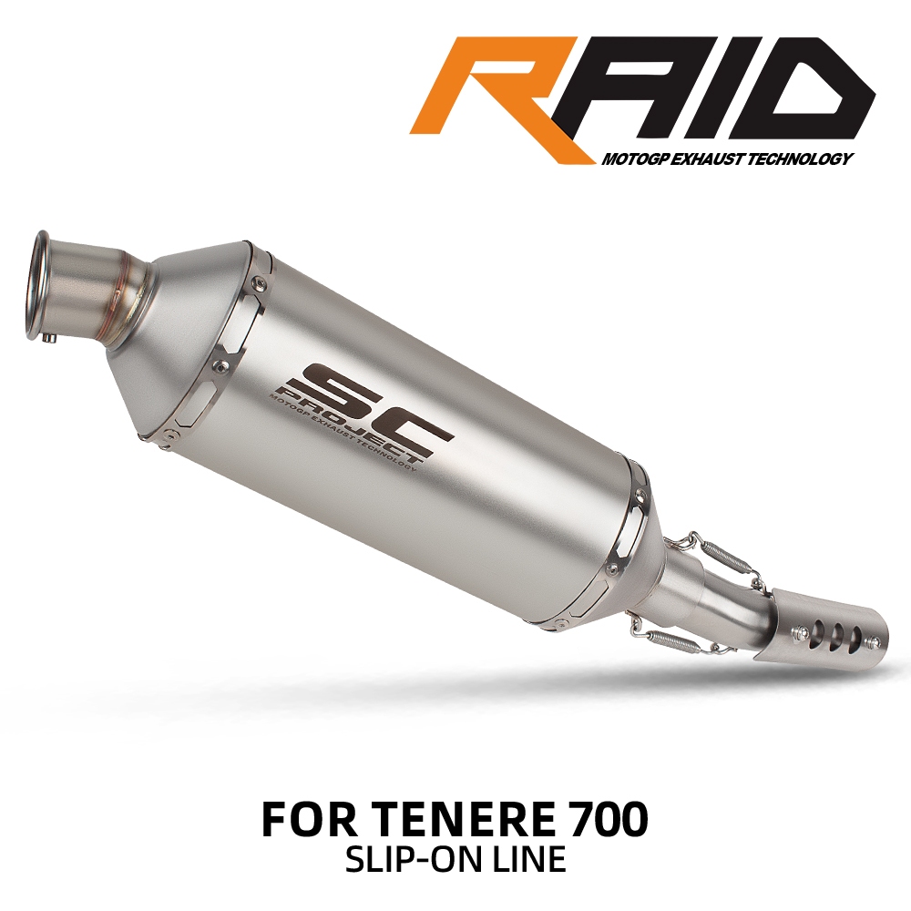 Para Yamaha T700 TENERE 700 2019-2025 Deslizamento De Escape Da Motocicleta Na Linha Modificar Tubo Médio SC Projeto Sil