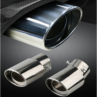 Tubo traseiro Universal para carro, tubo de escape para garganta traseira, silenciador de aço inoxidável em Oferta na Shopee