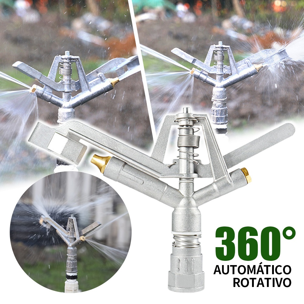 Aspersor de canhão de irrigação profissional de tamanho médio, longo alcance, adequado para agricultura, fazenda, superf