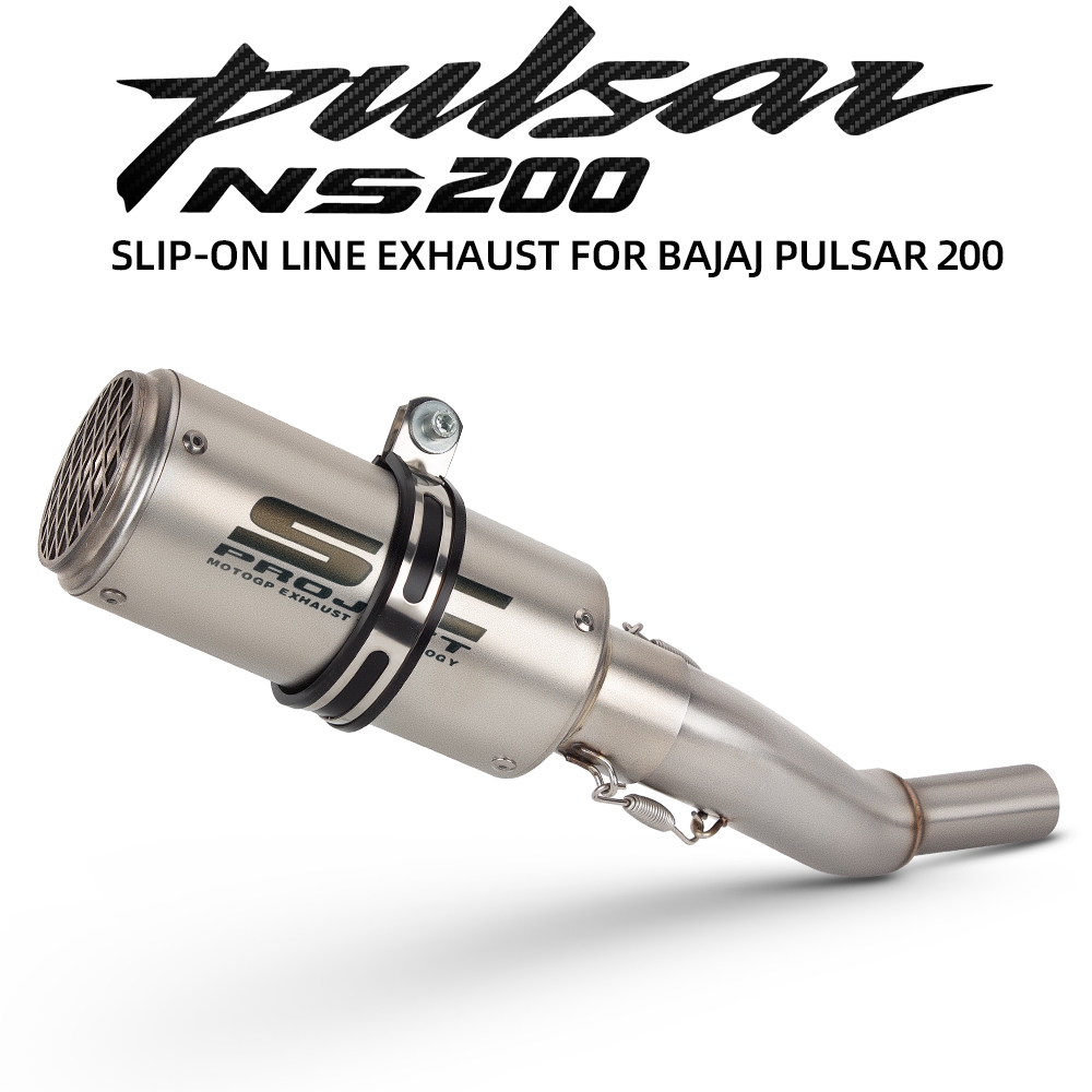 Para NS200 NS 200 BajajPulsar NS200 Escape Moto Inox Tubo Link Meio com Tubo Cauda Muffler Slip on