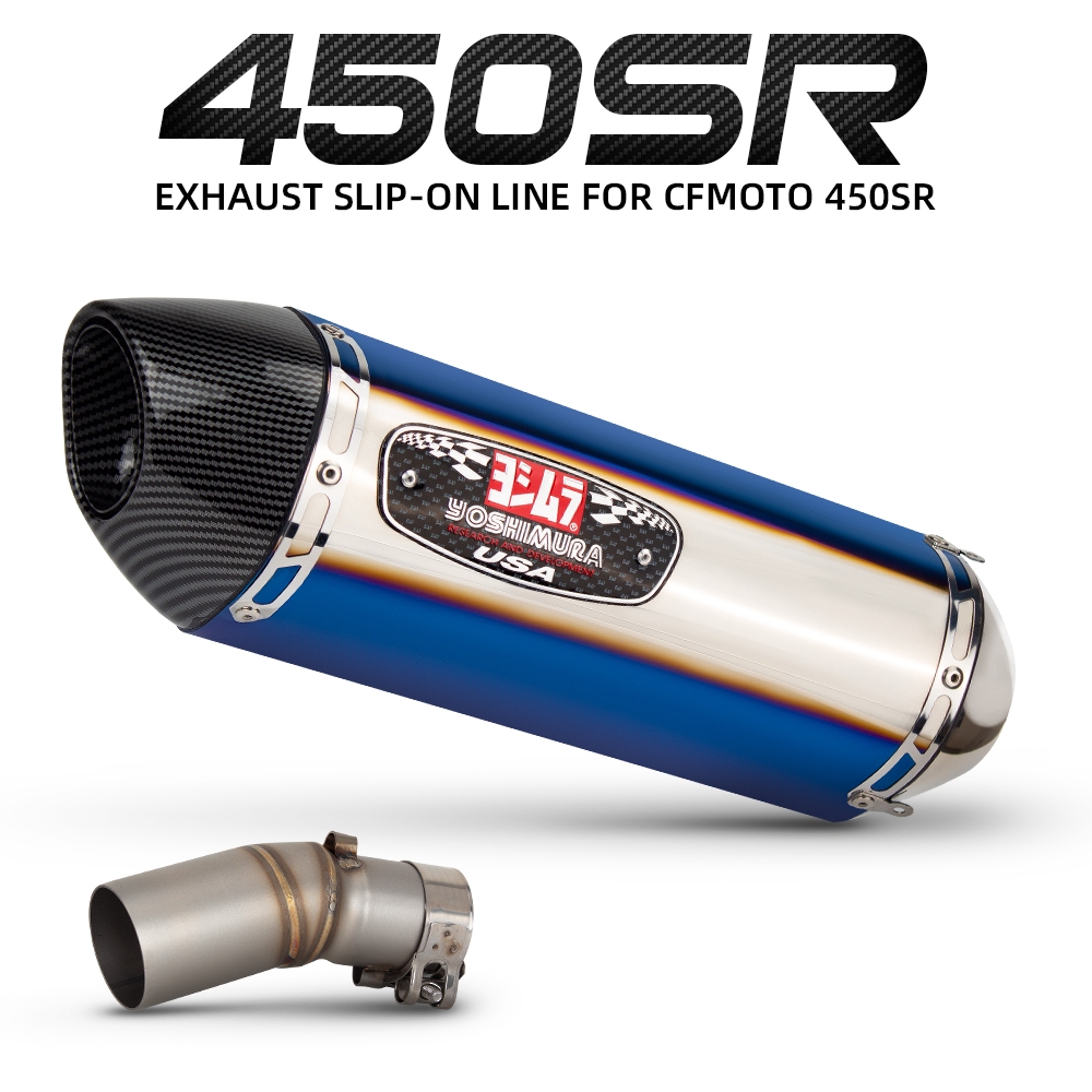 Para Escapamento Motocicleta CFMOTO 450SR 22-25 Deslizante na Linha Escape Modificar Cano de Link Médio R77 Muffler