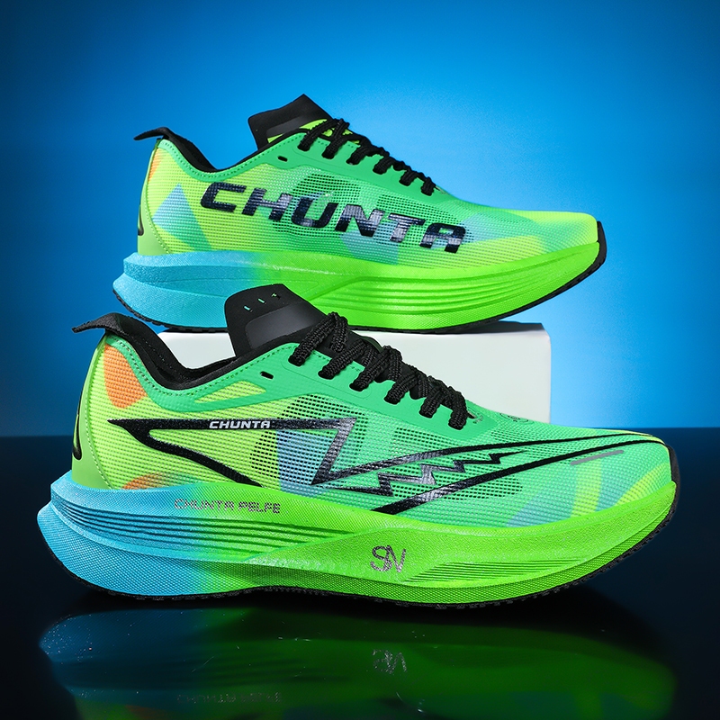 Racing Running Shoes Breathable Mesh Shock Absorption Professional Marathon Training CHUNTA Sneakers