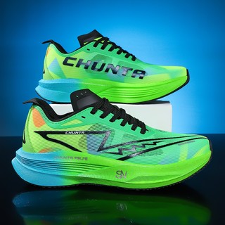 Racing Running Shoes Breathable Mesh Shock Absorption Professional Marathon Training CHUNTA Sneakers