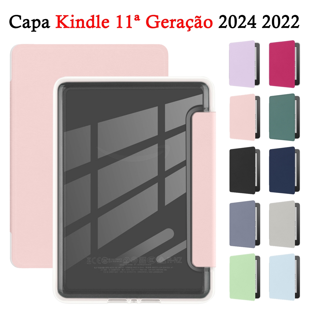 Capa Acrílico Para Kindle 11ª Geração 2024 2022 6" RS23CV C2V2L3 Transparente Magnética