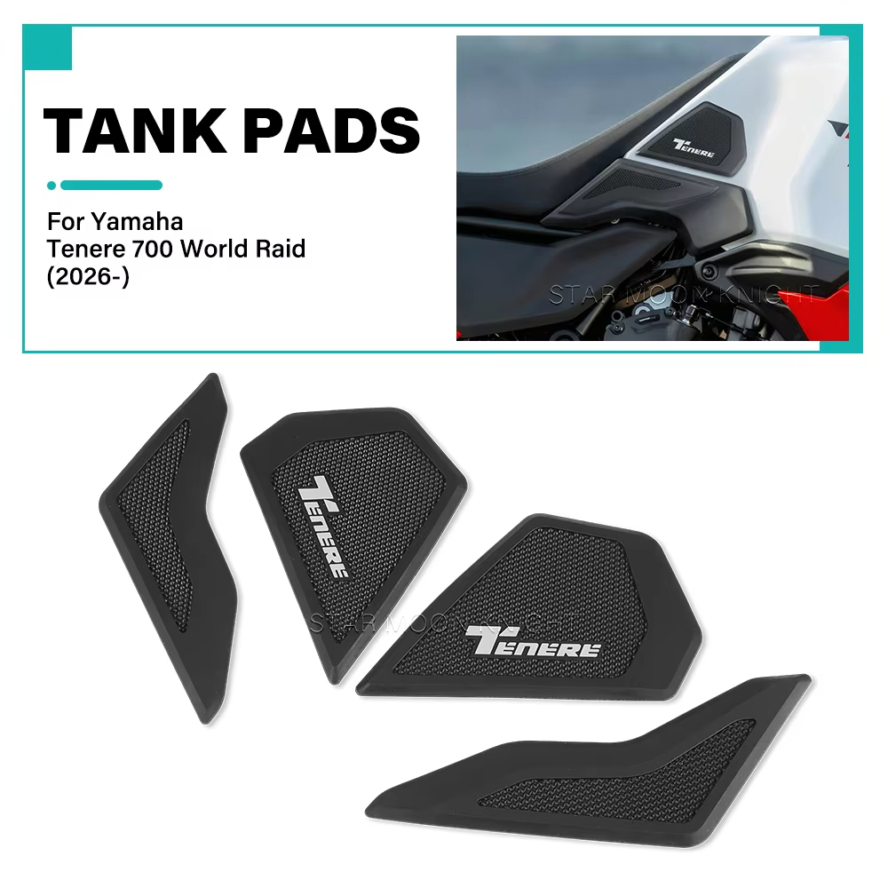 Almofada Do Tanque Lateral Da Motocicleta Anti-Deslizamento Aperto De Borracha Para Yamaha Tenere 700 T700 World Raid 20