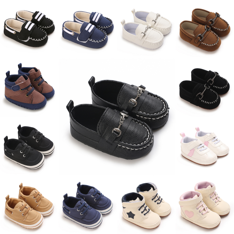 Primavera E Outono Sapatos De Bebê Masculinos De Alta Qualidade Com Sola Macia Aprendizagem Antiderrapantes Cor Sólida P