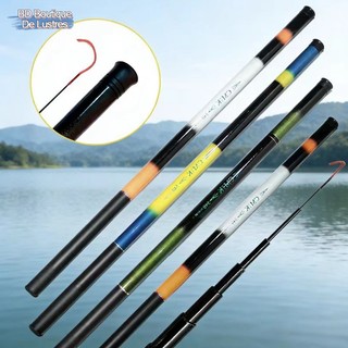 Vara de pesca telescópica, suave e ultraleve, ideal para diversas situações, com comprimentos de 2,4 m e 3,6 m