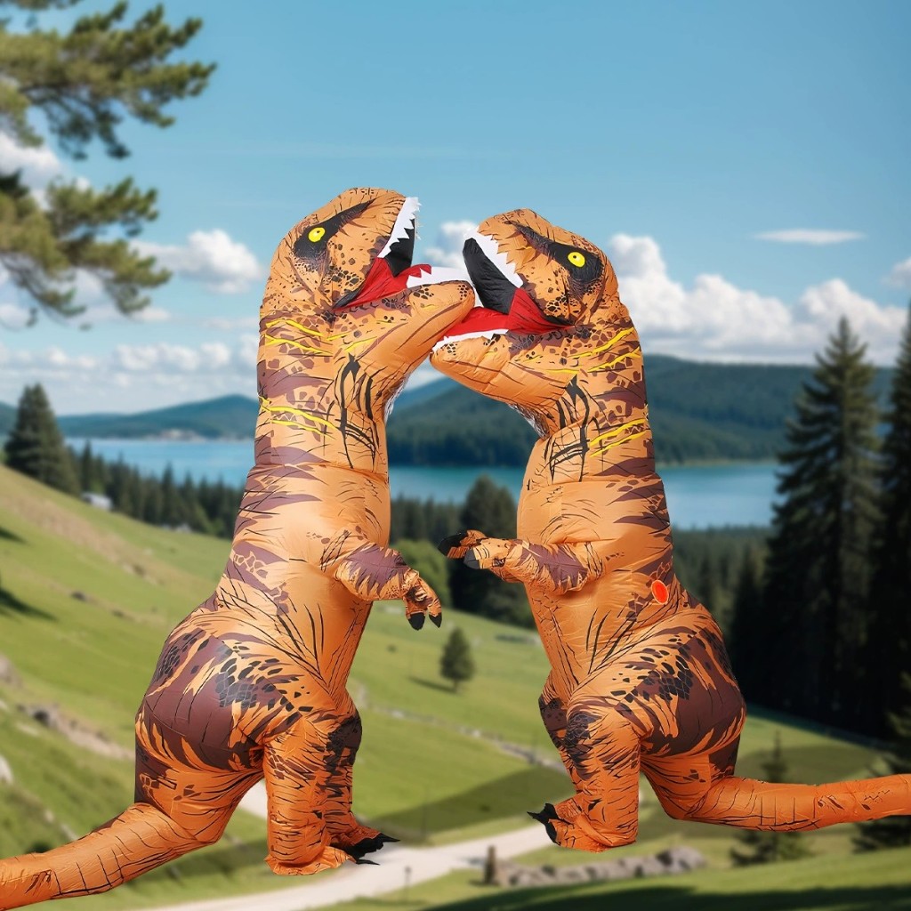 Traje De Dinossauro Inflável Para Adultos Fantasias De Halloween Explodir Fantasia De rex T