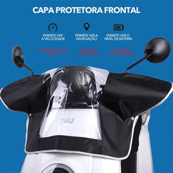Capa Protetora para Painel de Moto Scooter Impermeável Contra Chuva Sol e Poeira com Visor Transparente