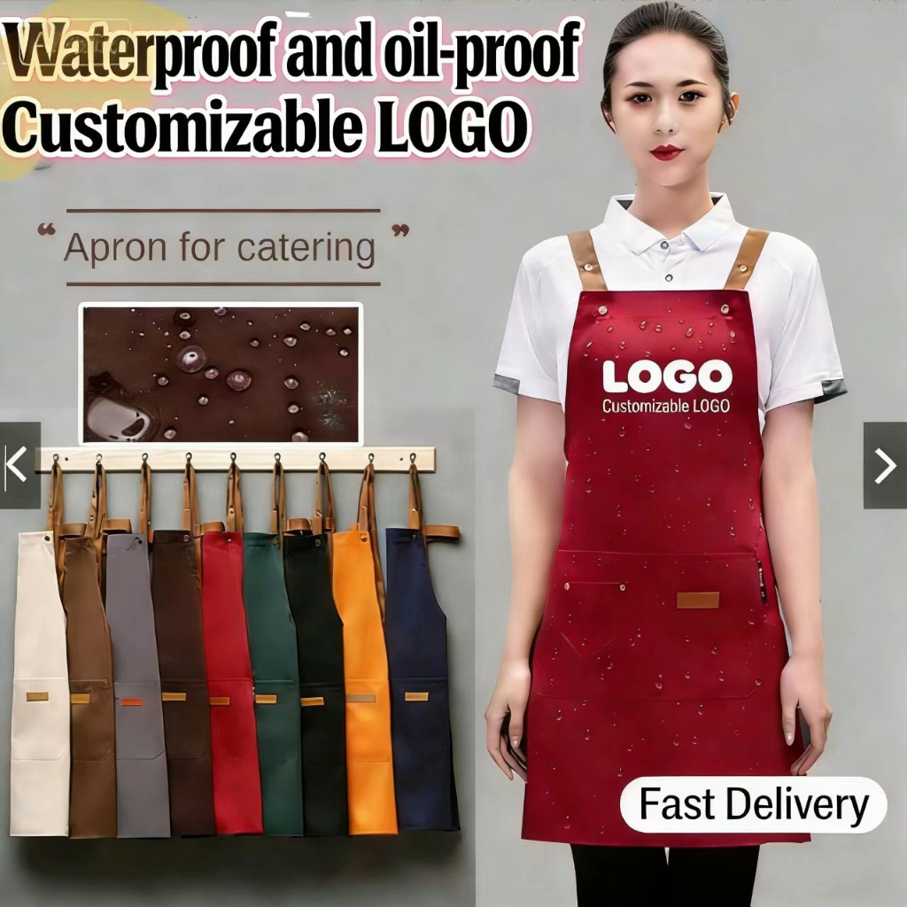 Avental Coreano À Prova D'água De barista Cozinha Cozinheiro D'água Pode Ser Personalizado Restaurante Trabalho