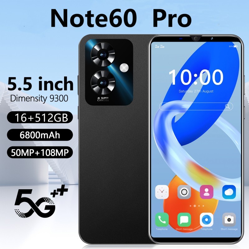 Celular Note60 Pro Smartphone 16 512gb Celular Barato 5.5Polegadas Celulares Android Phone