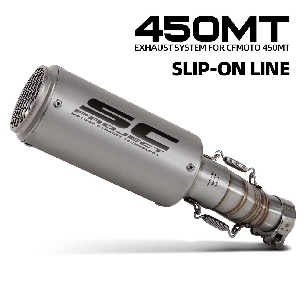 Para CFMOTO 450MT Deslizamento De Escape Da Motocicleta Na Linha Tubo Ligação Intermediária Conectar SC Projeto Silencia