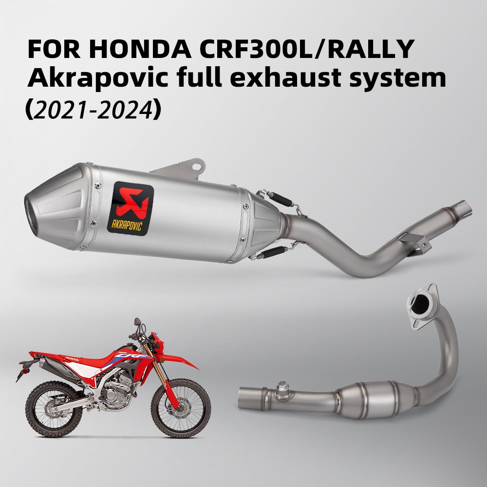 Silenciador Akrapovic Do Sistema Completo De Escape Da Motocicleta Para Honda 2021-2024 CRF300L CRF300L Rally