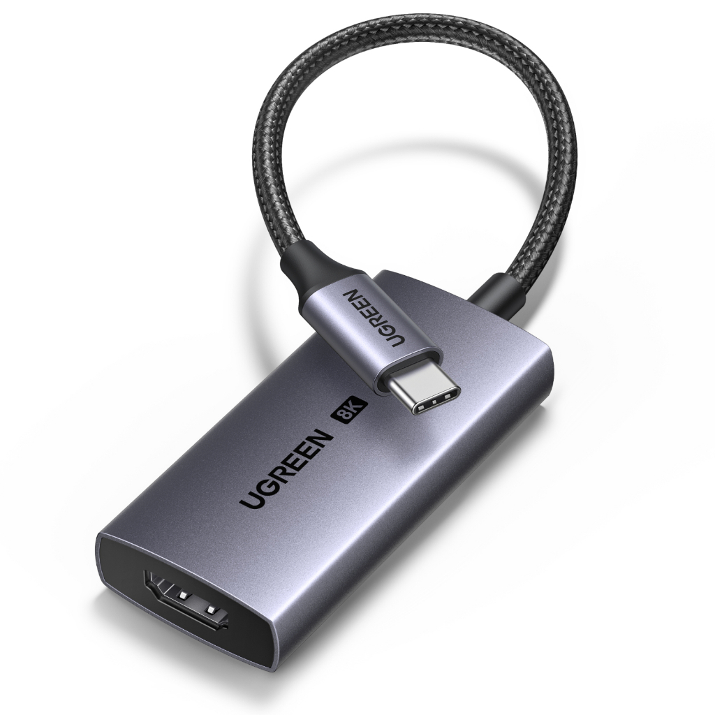 Adaptador UGREEN USB-C Para HDMI , 8K @ 60 Hz 48 Gbps , Nylon Trançado De 0.5 M , Tipo iPhone 17 Pro Max/S25 Ultra/MacBo