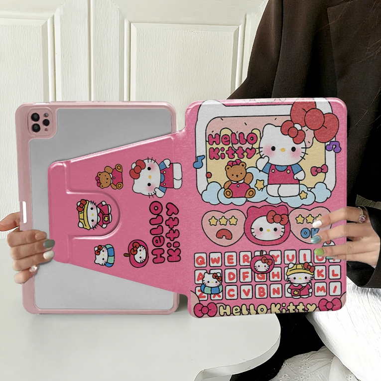 Para Xiaomi Redmi Pad 2 11 Polegadas 2025 Cartoon 360 ° Capa Acrílica De Rotação Com Protetora Tablet Slot Caneta