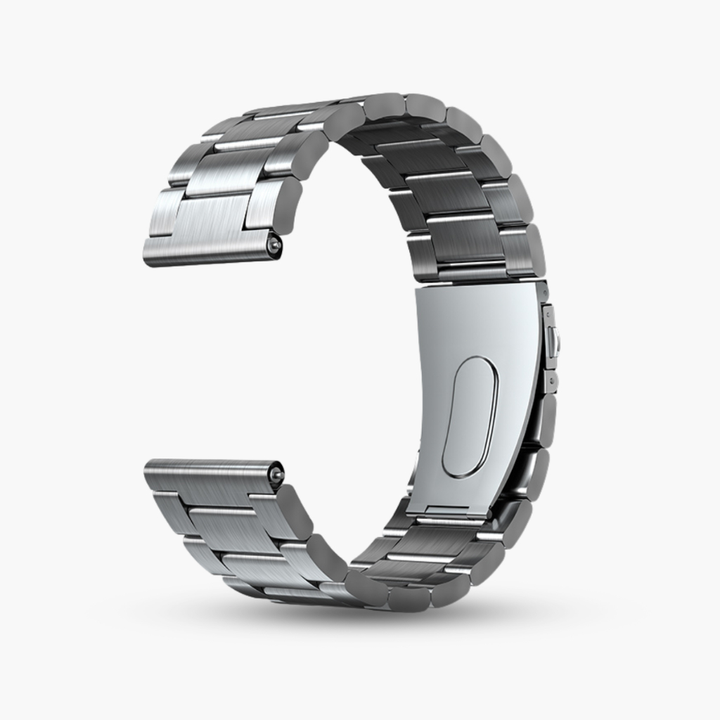 Pulseira De Relógio De Aço Inoxidável Haylou | Correia De Metal De Liberação Rápida Durável E Confortável