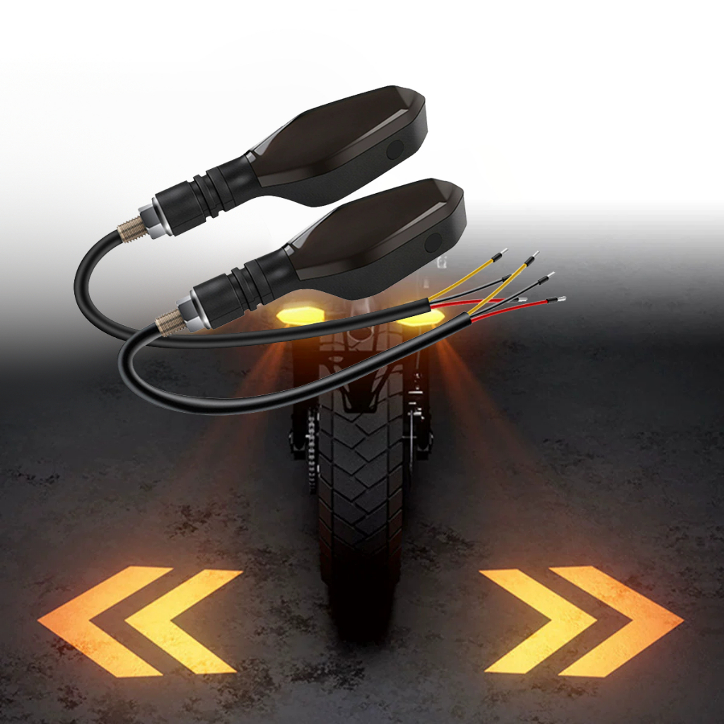 Luzes de Sinalização LED de Motocicleta com Indicação Sequencial em Flash 12V em Oferta na Shopee