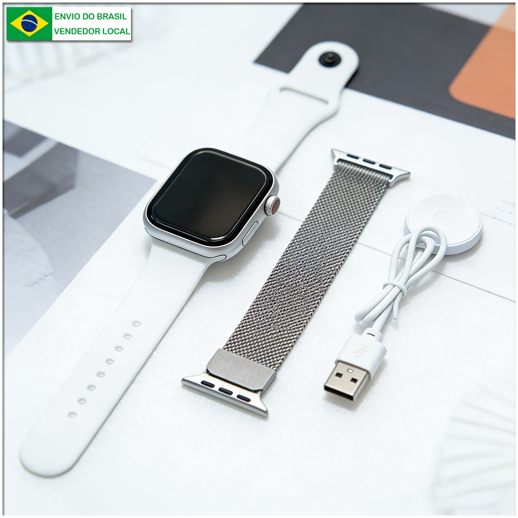 2026 moda smartwatch S10 Pro Watch Série 10 Chamadas Bluetooth Monitoramento Cardíaco - Envio de São Paulo