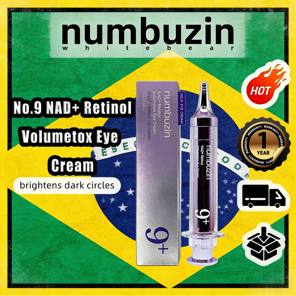[Numbuzin] No.9 Creme para Olhos NMN Retinol 10ml | Anti-rugas, Olheiras, Volume Boost