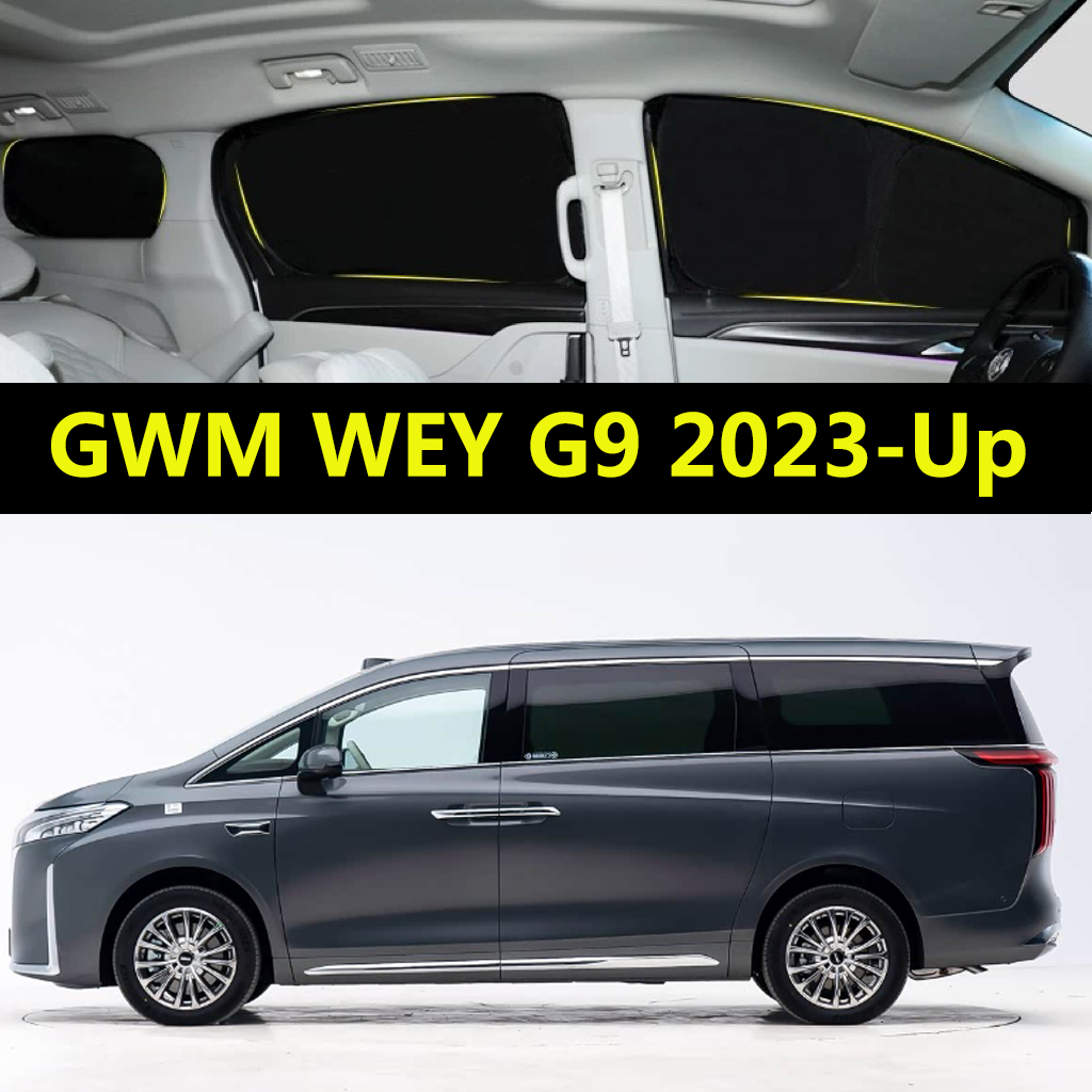 Pára-Sol Do Carro Para GWM WEY G9 2023-Up Totalmente Blackout Cortina De Proteção Solar Privacidade Janela Lateral Anti-