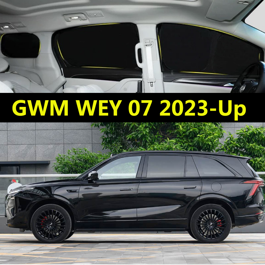 Pára-Sol Do Carro Para GWM WEY 07 2023-Up Totalmente Blackout Cortina De Proteção Solar Privacidade Janela Lateral Anti-