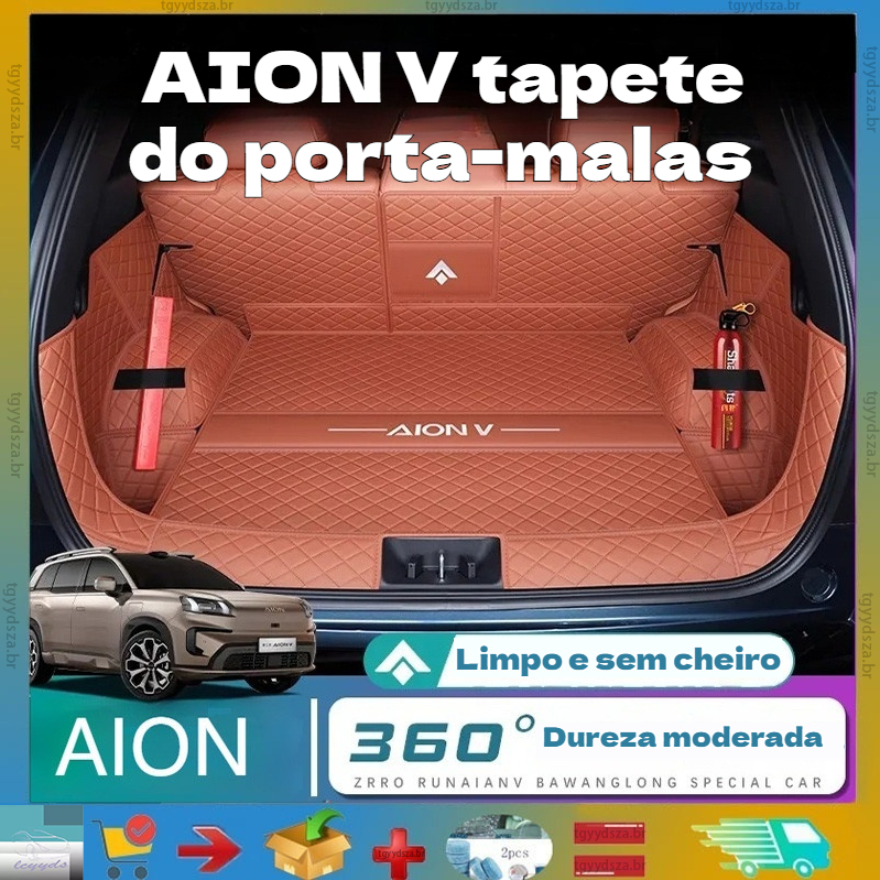 Tapete De Porta-Malas De Carro AION V360 ° Envelope Completo ALION V Guarnição Do Traseiro Camurça Acessórios De Couro