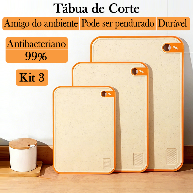 Tábua De Corte Retangular Antibacteriana Antimofo palha de trigo Adequado para cozinha