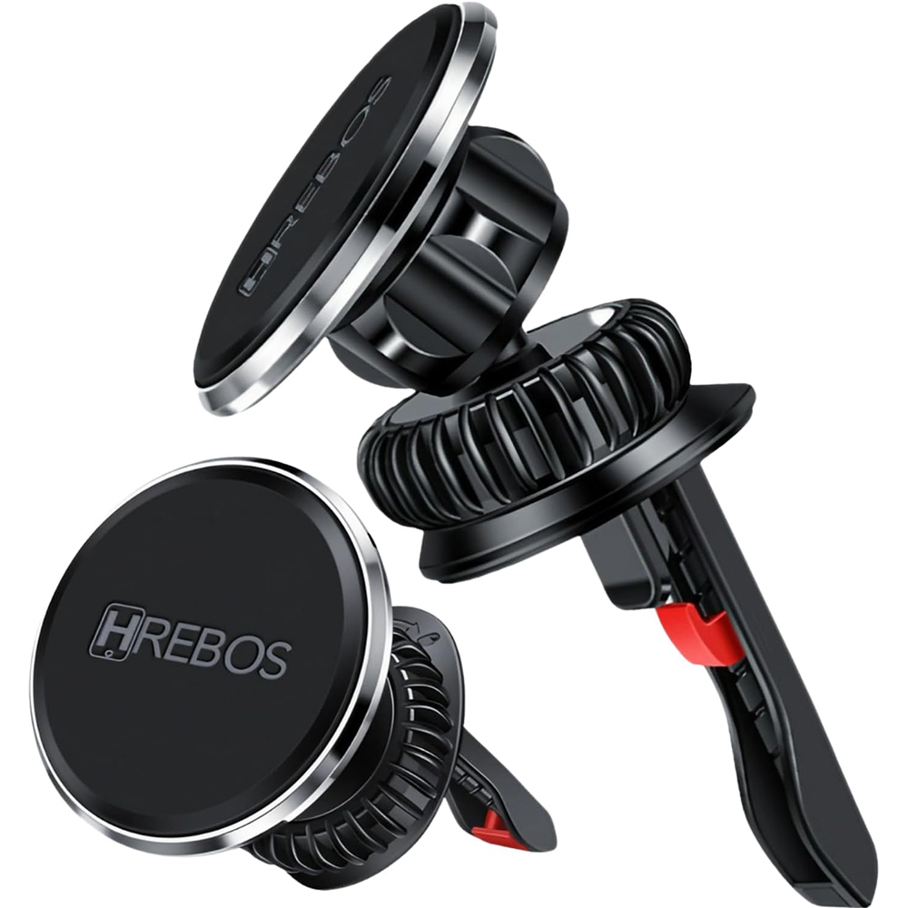 HREBOS Poderoso suporte magnético para telefone para carro 15pcs N52 Ímã Saída de ar giratória de 360 graus adequada