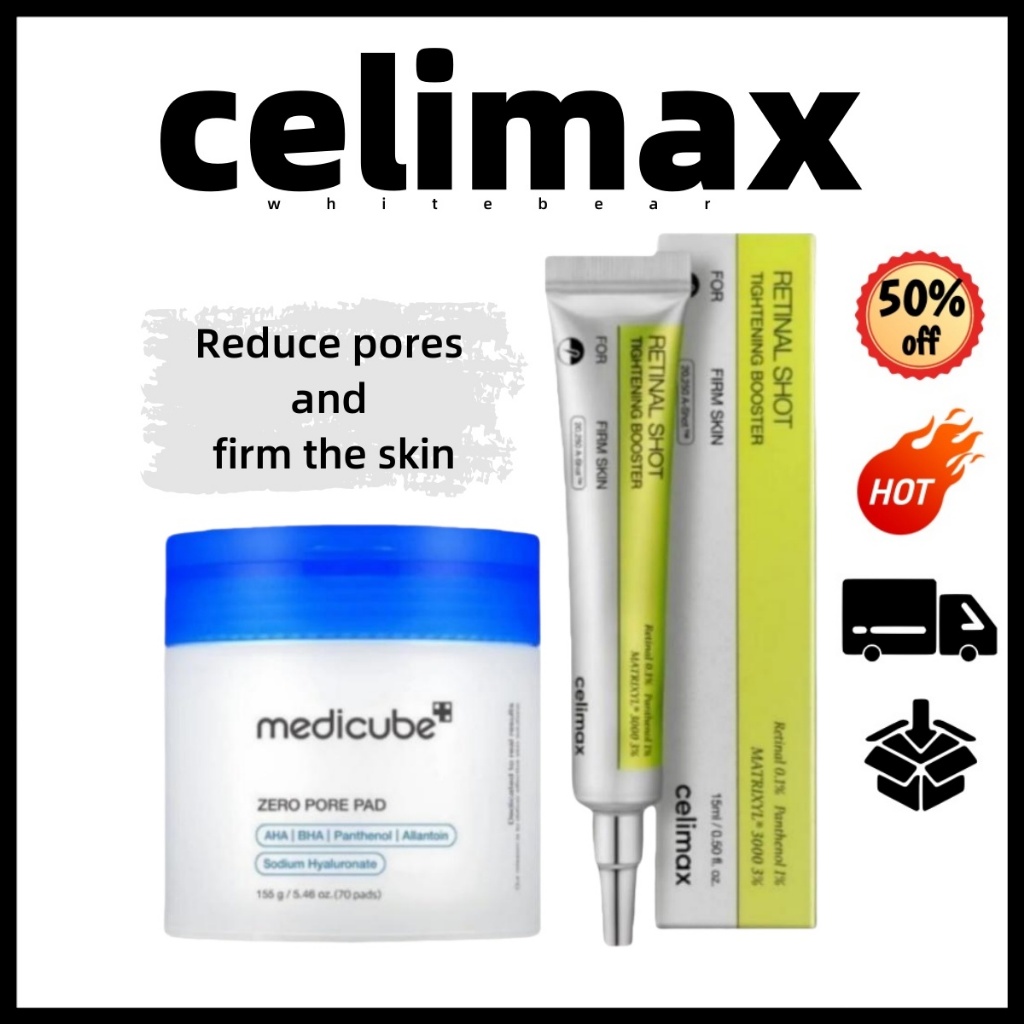 5.5celimax + Medicubevita A Soro Reafirmante + Adesivo Zero Poros | Esfoliante • Controle De Óleo Minimizador De Aperto 