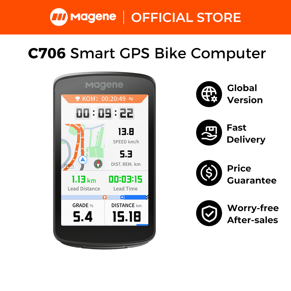 Magene C706 Smart GPS Bike Computer Freeride ClimbPro Strava Segmentos Navegação Por Voz Ouça Suas Direçãos Foco No Pass