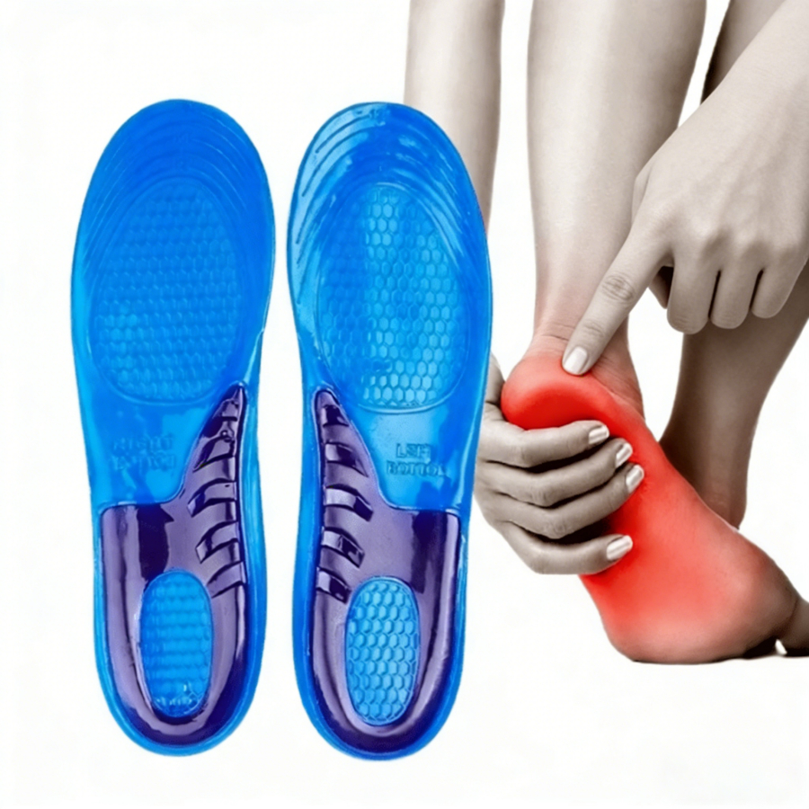 Palmilha Ortopédica Gel de Silicone para Dores nos Pés Anti Impacto para Sapato em Oferta na Shopee