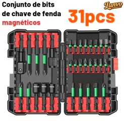 Kit 31 Pontas Bits Super Magnética Ponteira S2 steel Parafusadeira