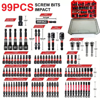 Kit 99 Bits de Precisão S2 Resistente a Impacto para Reparos com Estojo de Cinto em Oferta na Shopee