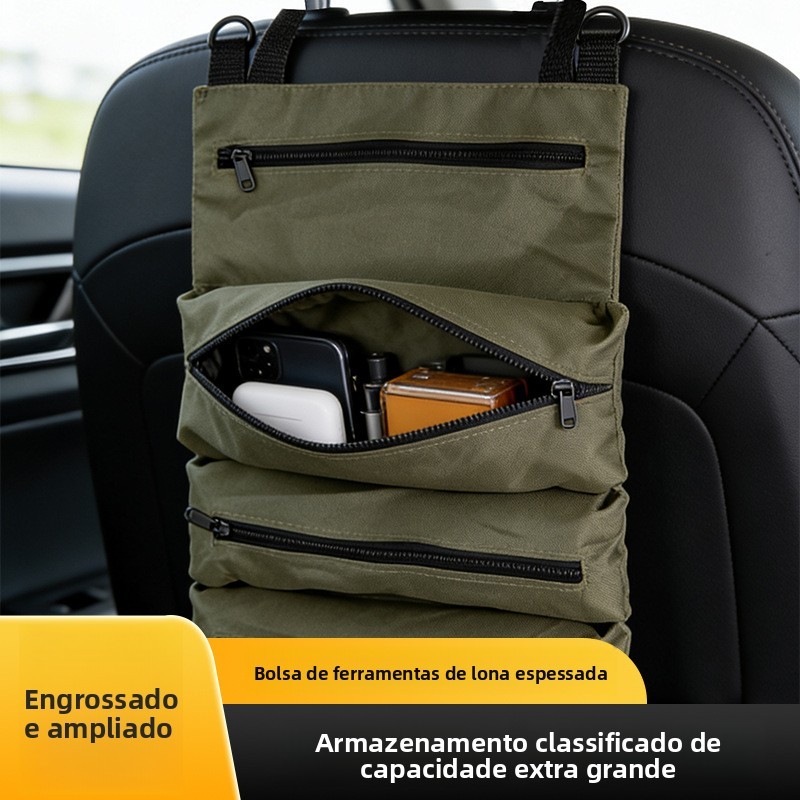 Organizador De Ferramentas De Lona Bolsa De Enrolar Portátil Multifuncional Para Reparos E Manutenção