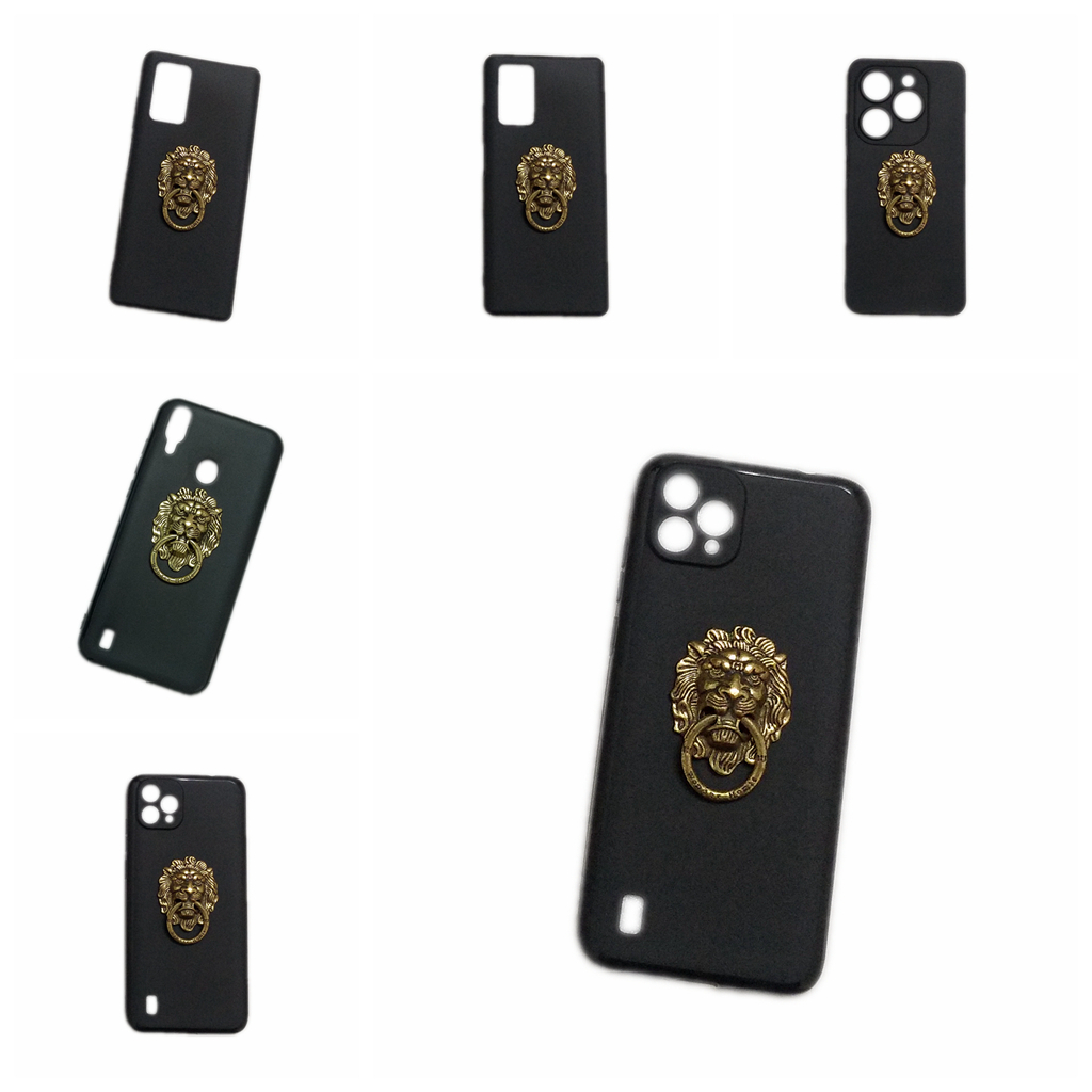 Para Blackview A55 A60 A80 Pro A95 A100 BV7100 A200 Shark 8 BV4900 Plus BV5300 3D Metal Bronze Cabeça De Leão Anel De