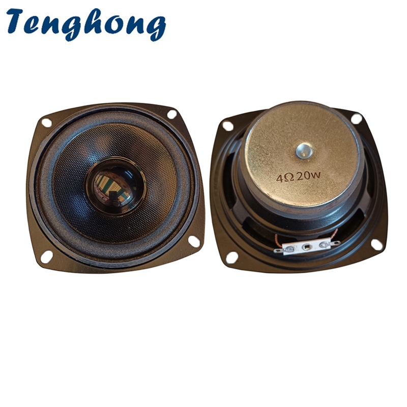 Tenghong 2pcs 4 Polegada Unidade De Alto-Falantes De Áudio Portátil 4 Ohm 20W Para Multimídia Home Theater Som Música Fa