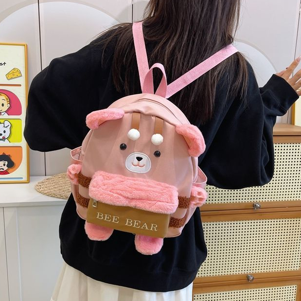 Mochila de desenho animado mochila de pelúcia de estudante mochila fofa