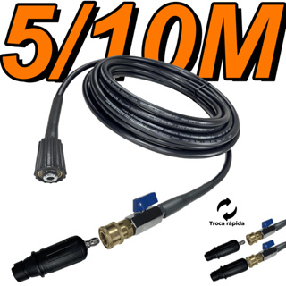 Bico Curto com Mangueira de Engate Rápido e Registro para Lavadoras WAP Líder, Bravo, Vonder e lavor em Oferta na Shopee