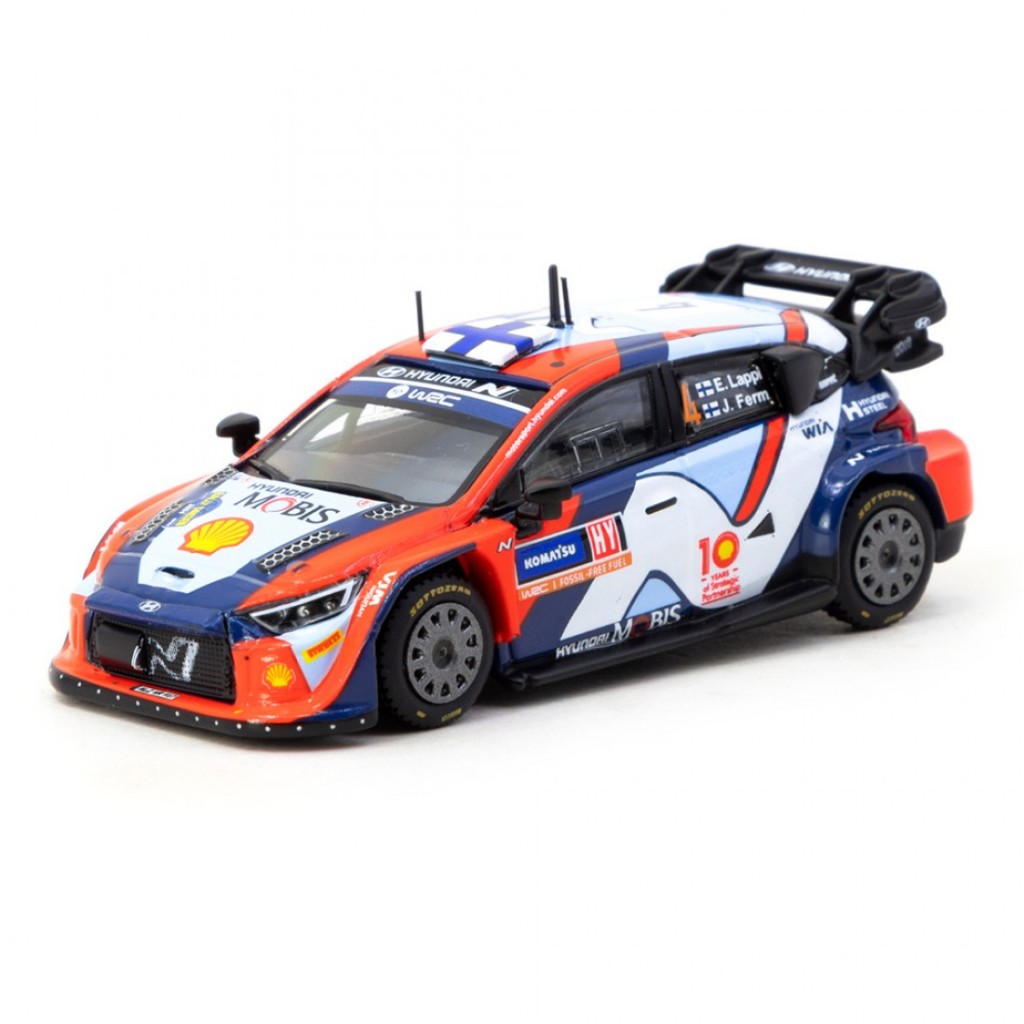 Tarmac Works T64-089-24RS04 1/64 Hyundai i20 N Rally1 Híbrido Rally Suécia 2024 Vencedor Modelo De Carro Em Escala Fundi