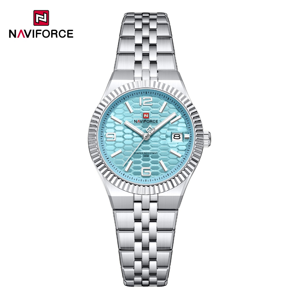 NAVIFORCE 5079 Vintage Elegante Calendário De Quartzo Movimento Cinto De Aço Rel