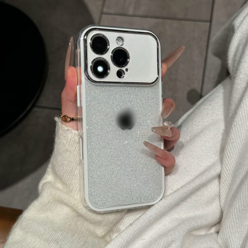 Moda Shimmer Glitter Acrílico Capa Protetora Para iPhone 17 16 15 14 13 12 11 Pro Max Resistente A Choques Traseira — imagem 2 de 2