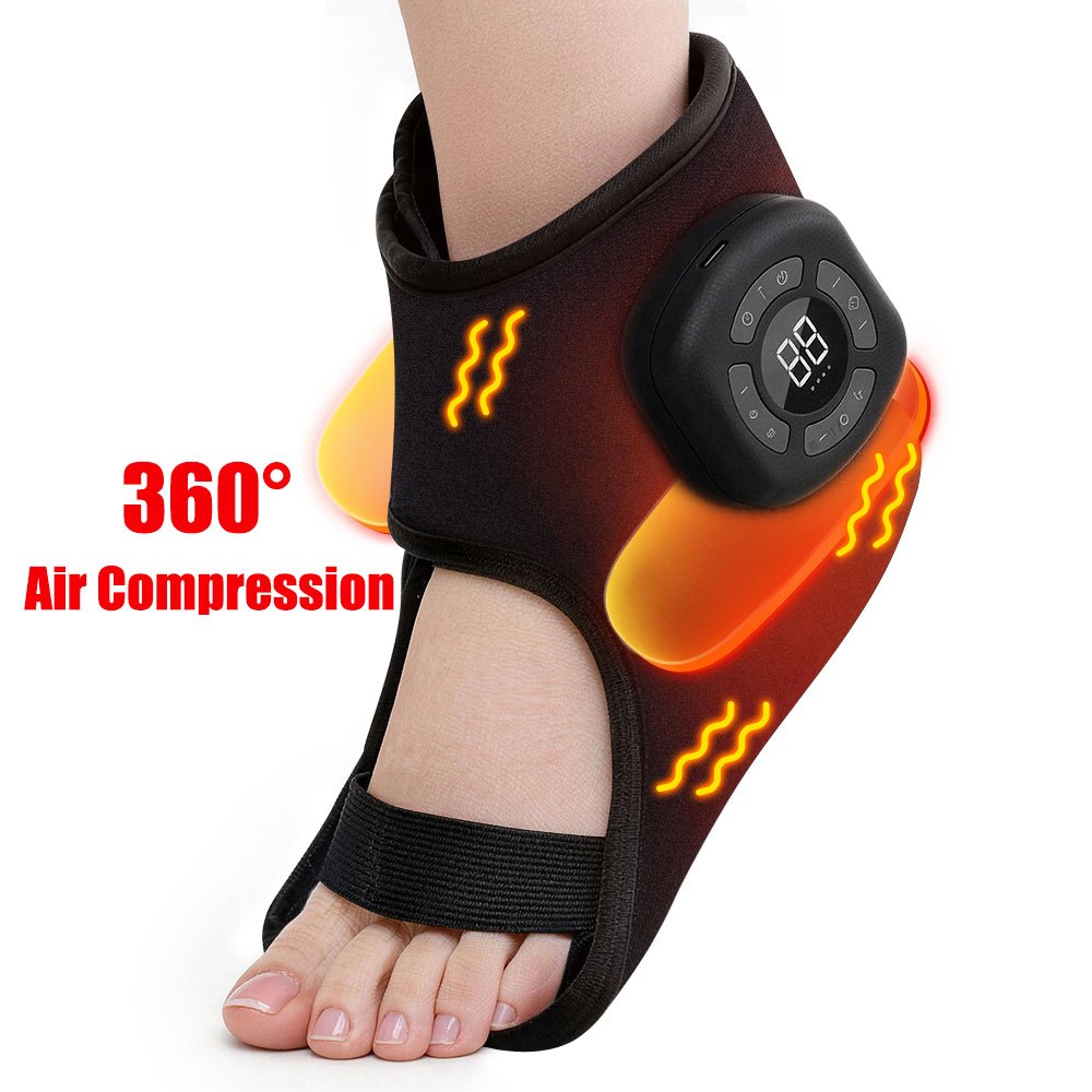 360 ° Massagem Elétrica De Aquecimento De Tornozelo Surround Com Compressão De Ar , Cinta Aquecida , Alívio Da Dor E Rel