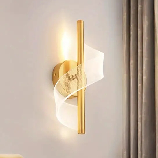 Arandela de Parede Led Espiral Acrilica Nórdica Bilho Ondas Decorativa 2w 110v/220v em Oferta na Shopee