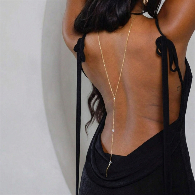 Moda Zircão Corpo Corrente Colar Feminino Jóias Acessórios Para Presente De Feriado
