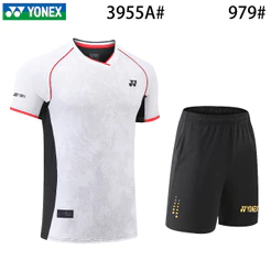 Novo Yonex Badminton Conjunto Especial Manga Curta Tênis De Mesa Competição Esportes