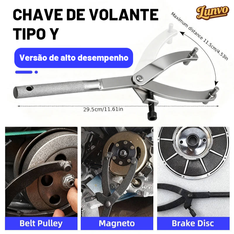 Y tipo motocicleta Scooter volante cartão chave cinto polia disco magnético Motor embreagem desmontagem ferramenta fixaç em Oferta na Shopee