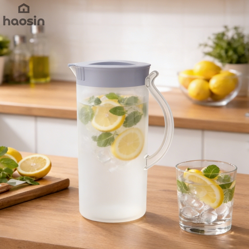 Haosin Jarra de Água 1500ml com Tampa e Alça – Ideal para Água, Suco e Armazenamento na Geladeira