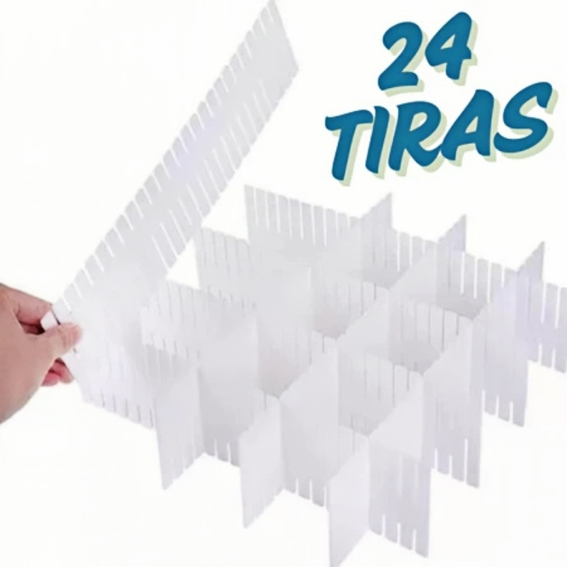 Organizador Divisória Gaveta Separador Ajustável 4/8/12/24 Tiras-GB1