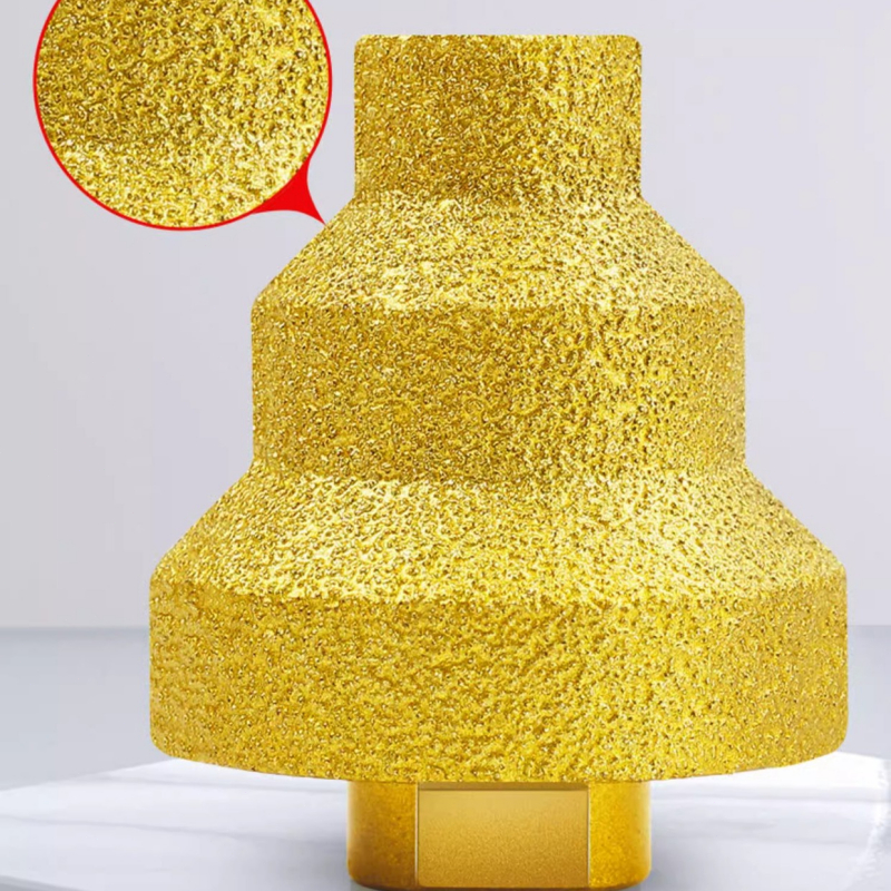 Broca de Chanfro Passo de Diamante com Haste M14 - Diâmetros 20, 35, 50mm, para Porcelanato, Madeira